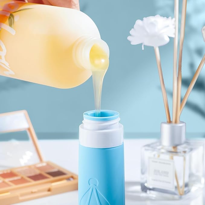 INSFIT Travel Bottles for Toiletries, TSA Approved 3oz Travel Size Containers, BPA Free Leak Proof Squeezable Silicone Tubes for Shampoo Conditioner Lotion Soap with Labels