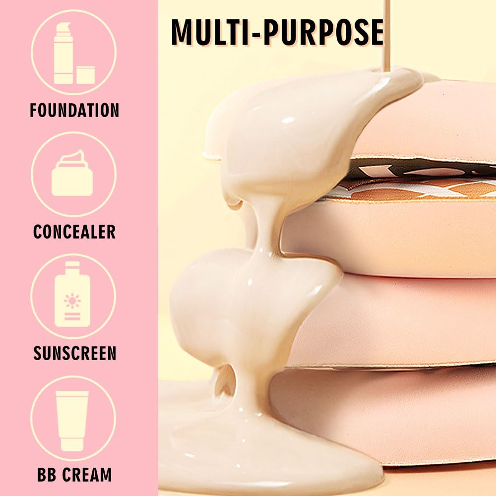 Makeup Sponge for Foundation Concealer and Powder,Latex Free Blender Sponge for Natural and Easy Makeup Soft Long Lasting Beginner-friendly,Travel Size Beauty Makeup Tools (Pink XL 5 Pcs)