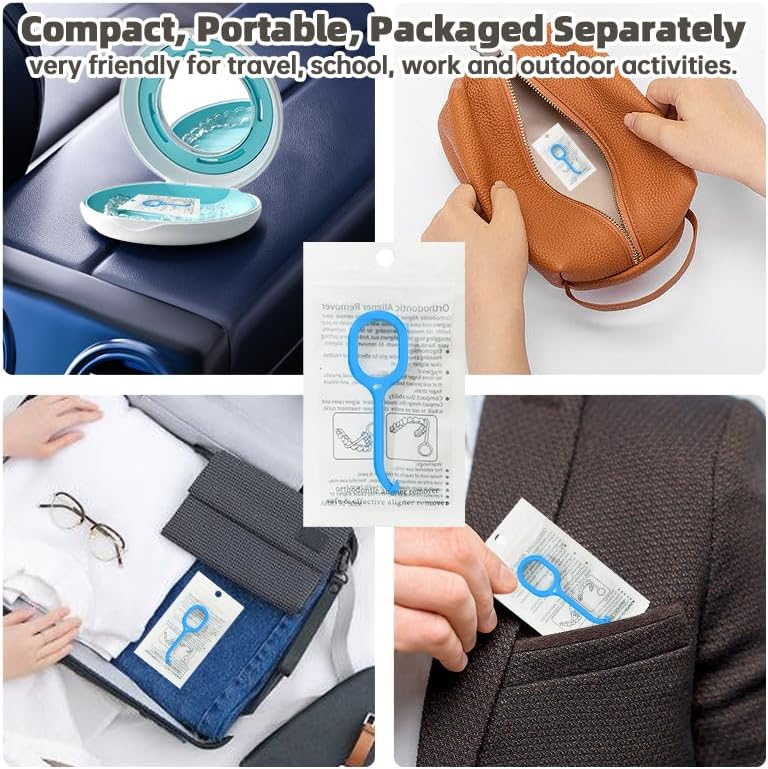 24PCS Clear Aligner Removal Tool for Invisible Removable Braces Retainers and Dentures, Dental Grade Personal Orthodontic Solution Accessories (24pcs)