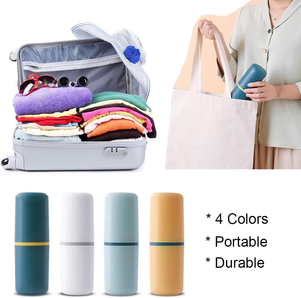 2 Pcs Travel Toothbrush Holder Plastic Toothbrush Travel Case Portable Toothbrush Holder for Travel Normal Toothbrush Electric Toothbrush Container for Traveling Business Camping Daily Uses