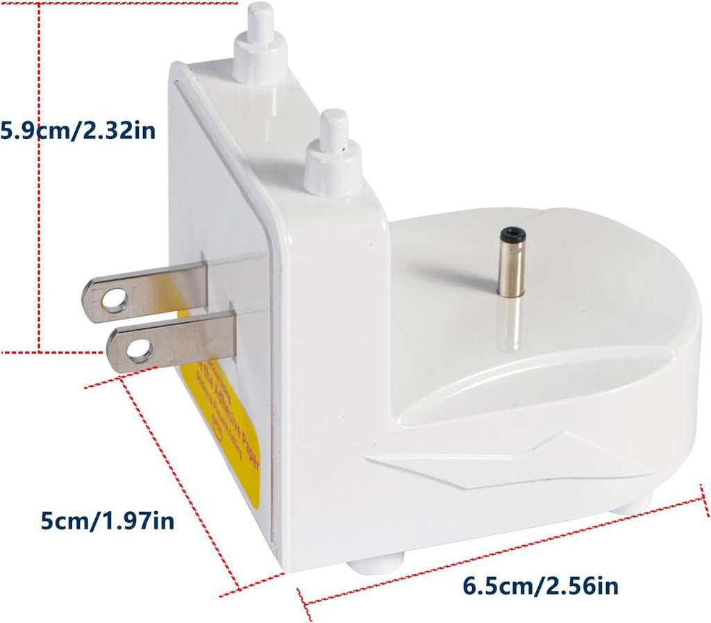 Wall Charger for 7AM2M AM105/AM110 /Fairywill/Bitvae/Dnsly/Vekkia/Gloridea/Sboly/Electric Toothbrush, (Not for 7AM2M AM100 AM101 AM103) (White)