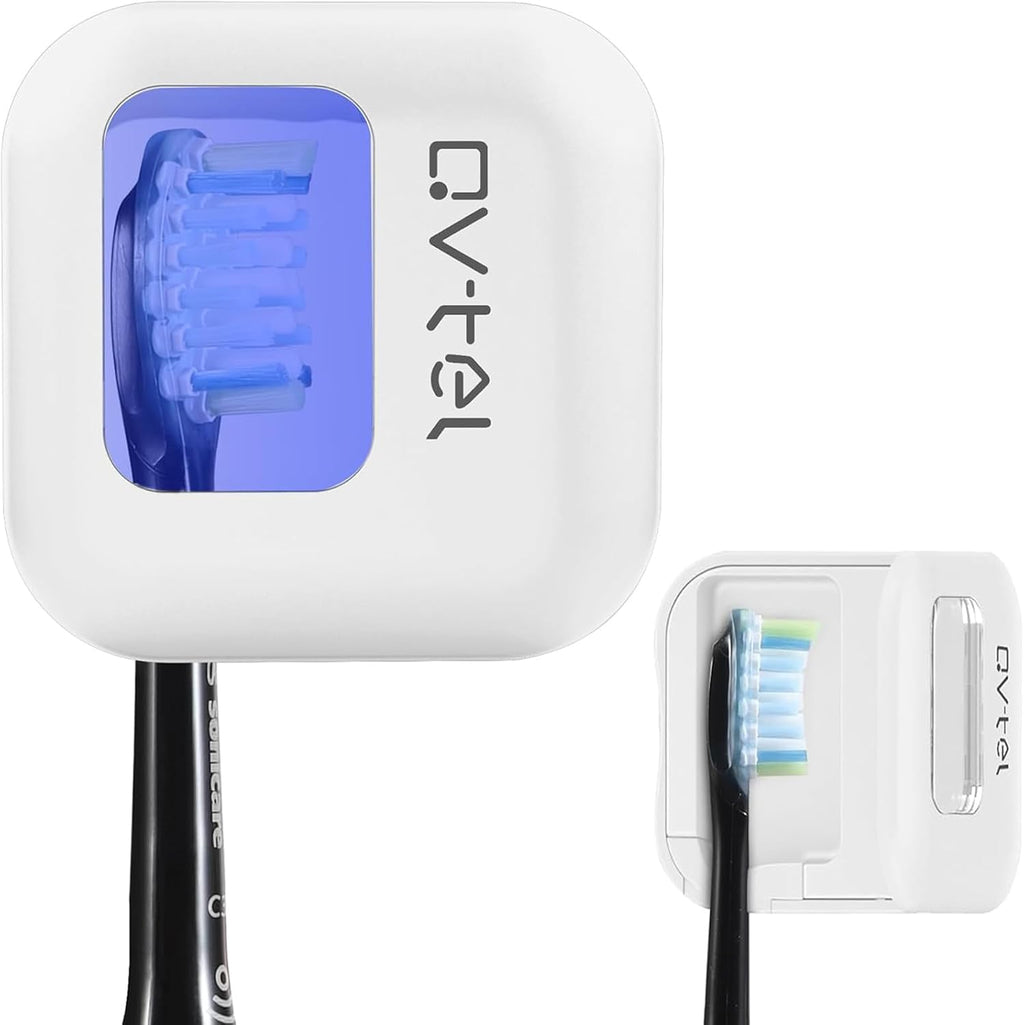 Wall Mounted Toothbrush Holder & Toothbrush Cleaner, Travel Toothbrush Case -Manual/Electric Toothbrush Covers for Any Toothbrush Head - Rechargeable Travel Toothbrush Case with Cover, Clean for Home