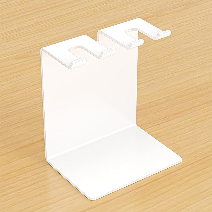 Electric Toothbrush Head Holder, Oukimly Toothbrush Holder Wall Mounted or Desktop, Metal Tooth Brush Holder, Shower Brush Head Holder, Electric Toothbrush Holder for Bathroom (White, Small)