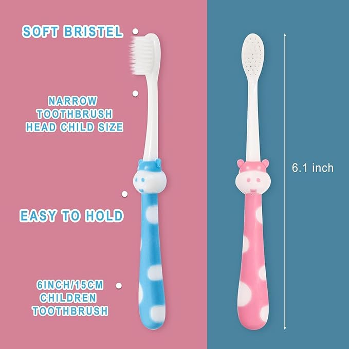 200 pcs Disposable Kids Toothbrush Bulk Individually Wrapped, Toddler Toothbrushes for Kid Age 2+ Children Toothbrush Set Soft Bristles Boys Girls Toothbrush