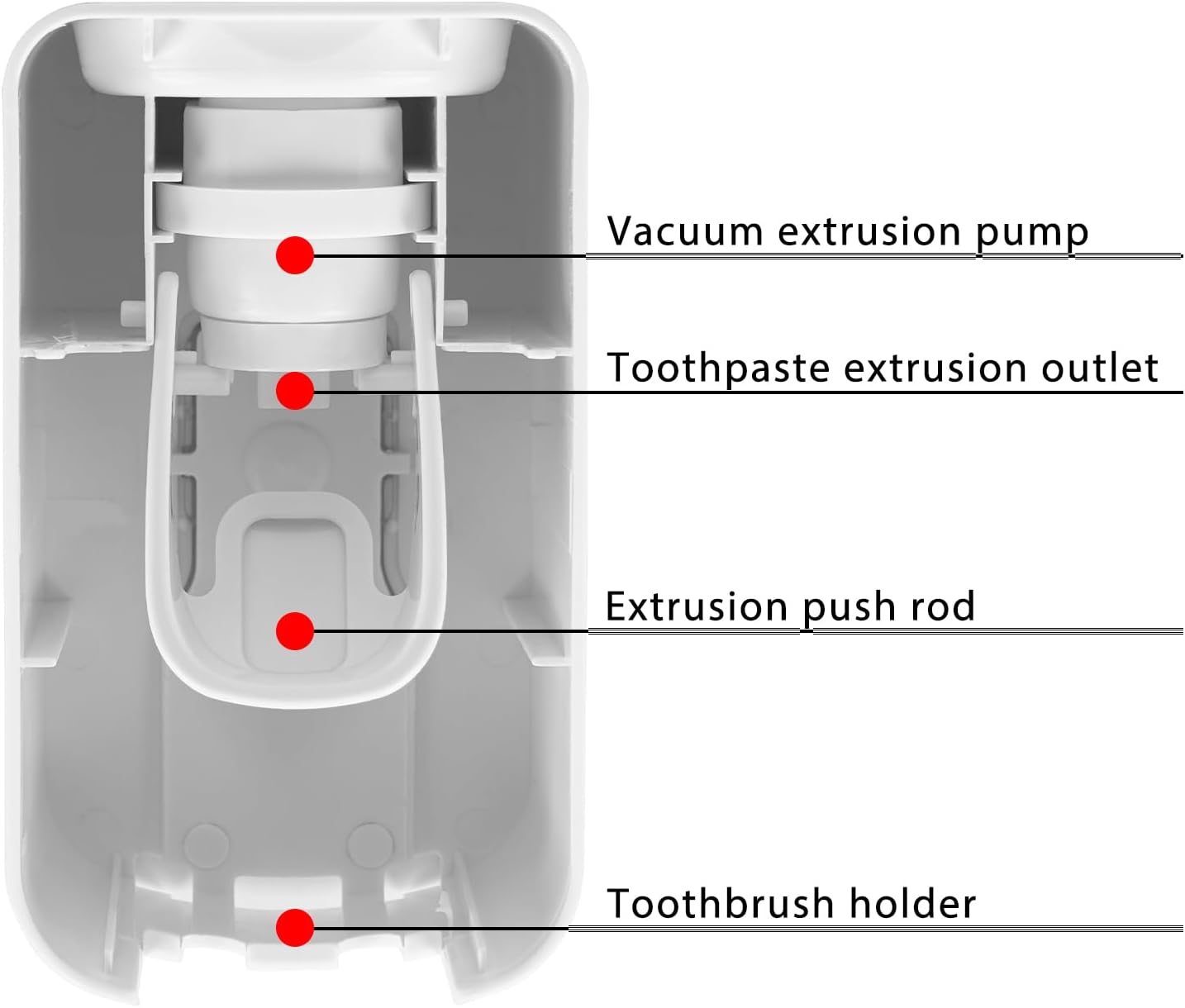2 Slot Toothbrush Holder and Toothpaste Dispenser Wall Mounted, Automatic Toothpaste Squeezer, 2 in 1 Tooth Brush Toothpaste Organizer for Shower (Light Grey)