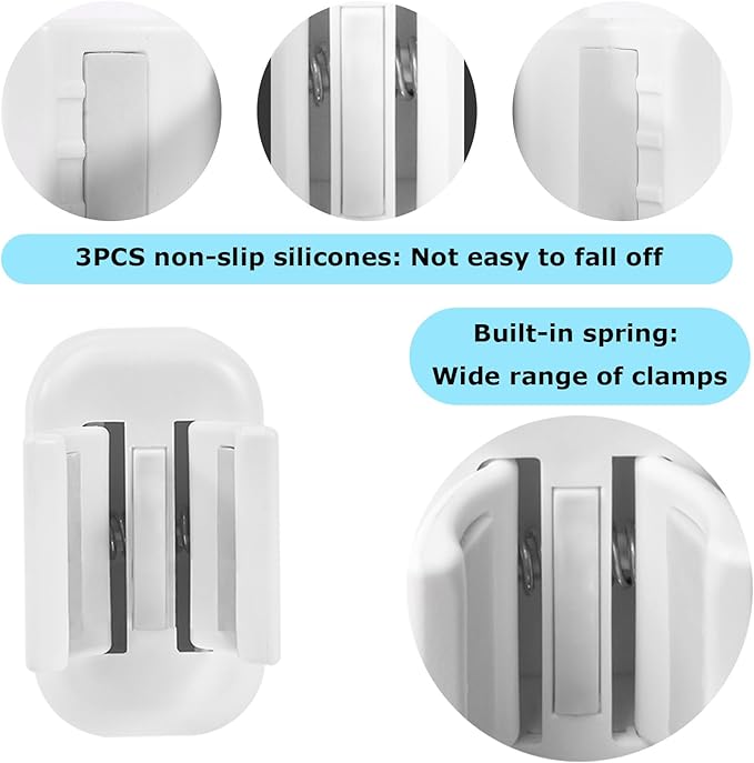 4PCS Toothbrush Holder Wall Mounted, Self Adhesive Electric Toothbrush Organizer for Bathroom, Waterproof Multi-Function Holder for Dorm, Cabinet(White)