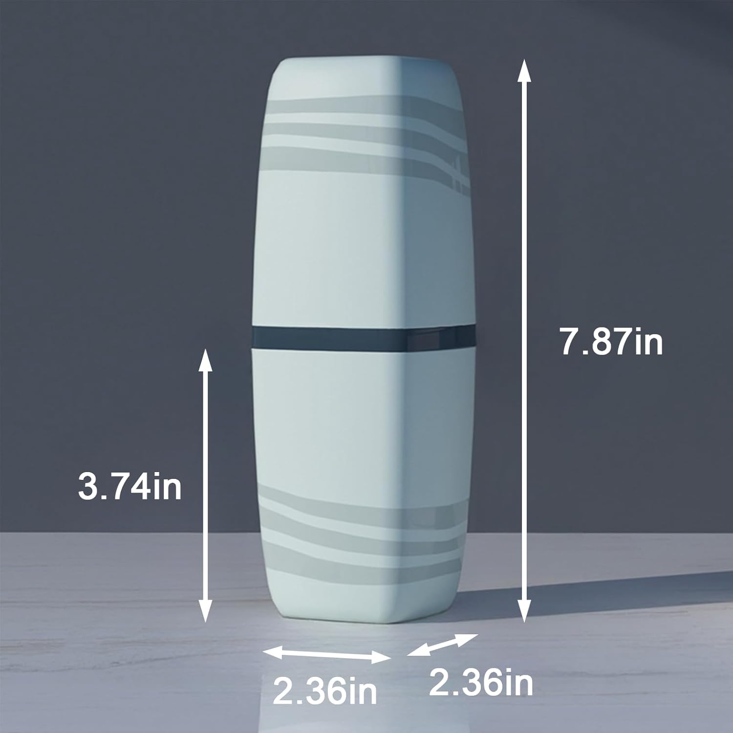 2PCS Blue Toothbrush Travel Case，Portable Multifunctional Toothbrush Holder，Travel Toothbrush Holder with Cover for Trip/Bathroom/Camping