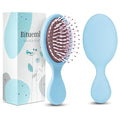 Hair Brush, Mini Detangling Hairbrush for Dry and Wet Hair, Small Size Travel Detangler Brush for Girls Boys Kids Women Men for All Hair Types (Bluish)