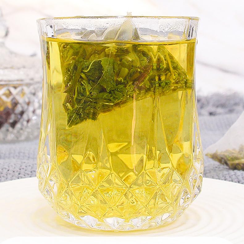 Peppermint Herbal Tea – 薄荷草本茶 – 3.7oz/105g (70 Pyramid Tea Bags), Non-GMO, Caffeine-Free, Refreshing Mint Flavor, Aids Digestion & Freshens Breath