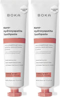Boka Fluoride Free Toothpaste, Nano Hydroxyapatite Toothpaste, Appropriate for Sensitive Teeth - for Adult, Kids Oral Care - Cinnamon Mint Flavor, 4 Fl Oz 1Pk US Manufactured (Pack of 2)