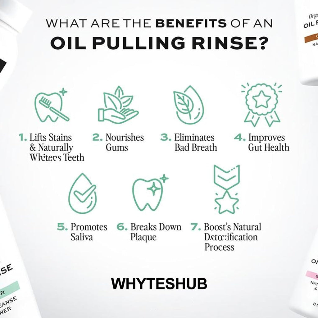 Spearmint Oil Pulling Rinse, Organic Cold-Pressed Coconut Oil for Teeth Mouthwash, Helps Maintain Gum Health & Freshens Breath - 8 fl oz