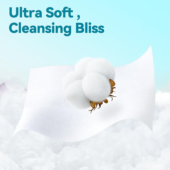 Winner Disposable Face Towel - 100% Cotton Facial Towels, Unscented Facial Wash Cloth for Sensitive Skin, Super Soft & Thick Facial Towels, Makeup Remover Dry Wipes, 480 Count