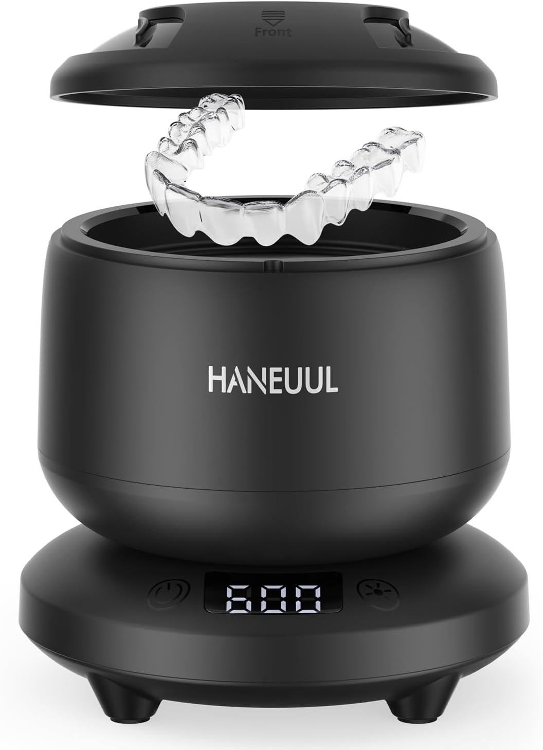 2025 Ultrasonic Retainer Cleaner for Dentures & Aligner, Durable Removable Base and Top Cover, Denture Cleaner Machine with 4 Modes for Mouth Guards, Jewelry, Rings, etc (Black)