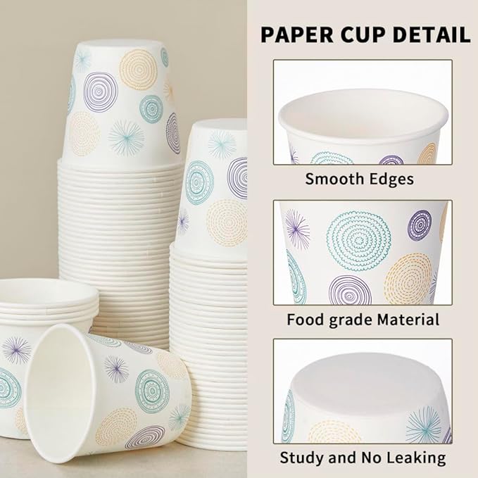 Tamone 600 Pack 3 oz Bathroom Cups, Small Paper Cups, Mouthwash Cups, Disposable Paper Cups,3oz Paper Cups for Party, Picnic, BBQ, Travel, Home and Event