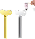 2 Pack Metal Tube Squeezer Keys – Stainless Steel Toothpaste Squeezer Roller for Toothpaste, Hair Dye, Paint, Cream, Gel – Durable Tube Wringer Dispenser Tool for Daily Use (Silver and Gold)