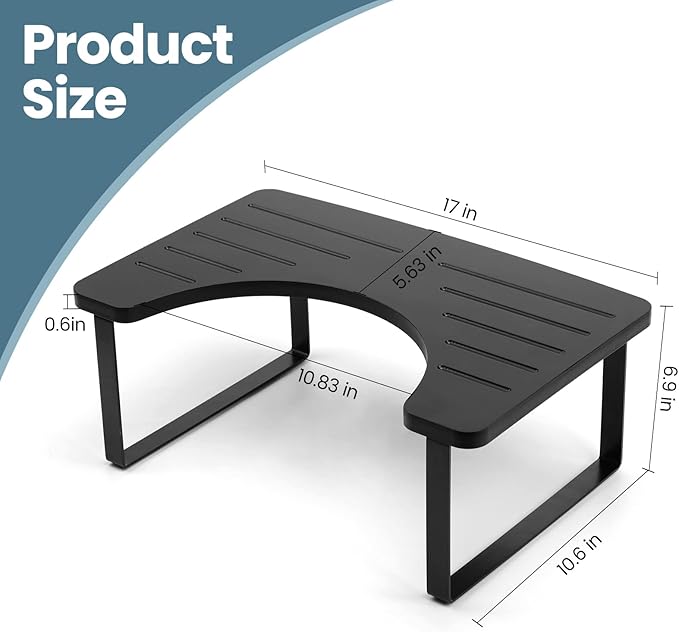 Bamboo Toilet Stool,Potty for Pooping,Portable Squatting Pan with Dual Anti Slip Design,Bathroom Stools,Poop Stool for Bathroom,Toilet Step,Toilet Stools for Pooping,Bamboo Articles(Black)