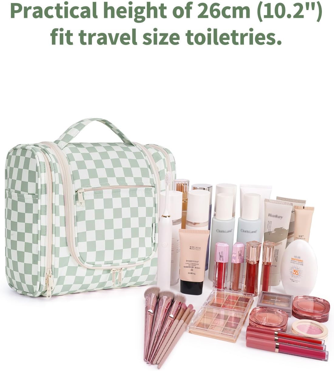 Narwey Hanging Toiletry Bag for Women Travel Makeup Bag Organizer Toiletries Bag for Cosmetics Essentials Accessories