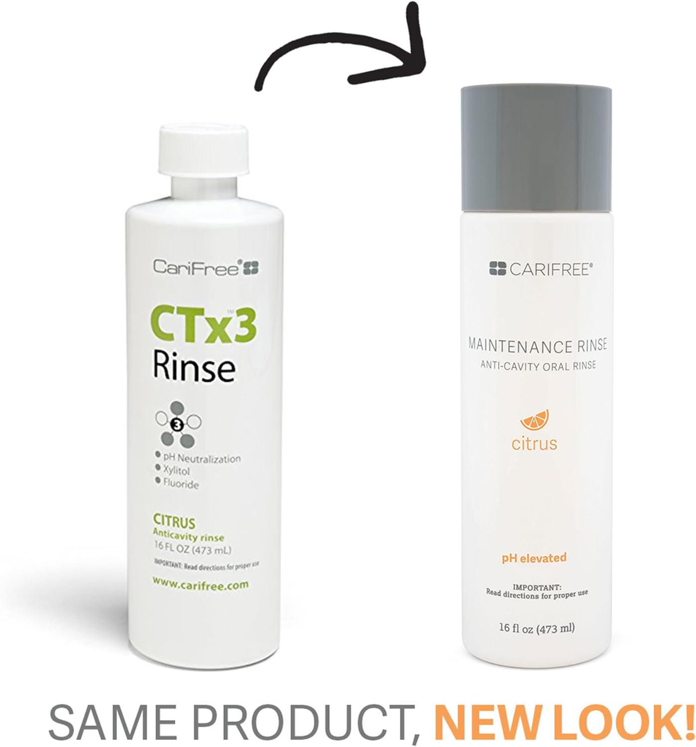 CariFree Maintenance & Prevention Kit, Citrus Flavored | Anti-Cavity Fluoride Toothpaste & Mouthwash Freshens Breath and Moistens Mouth | Dentist Recommended for Oral Care (2 Piece Set)