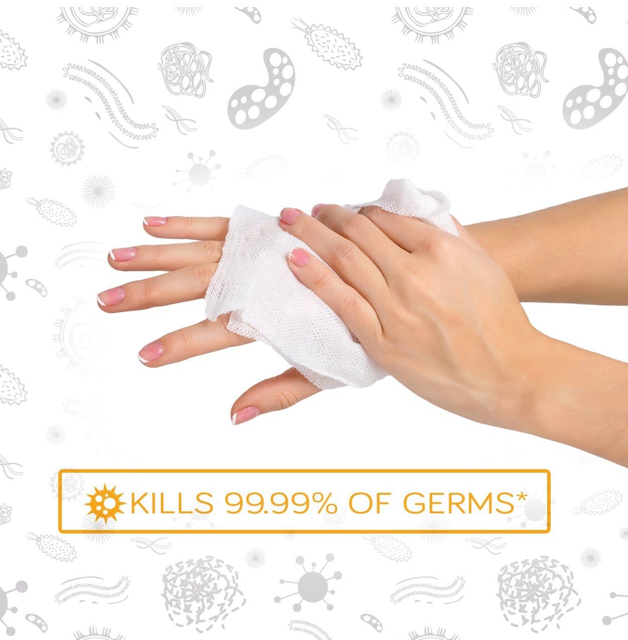 Care Touch Hand Sanitizer Wipes – 440 Individually Wrapped Packets (Box of 4, 110 Wipes Each)