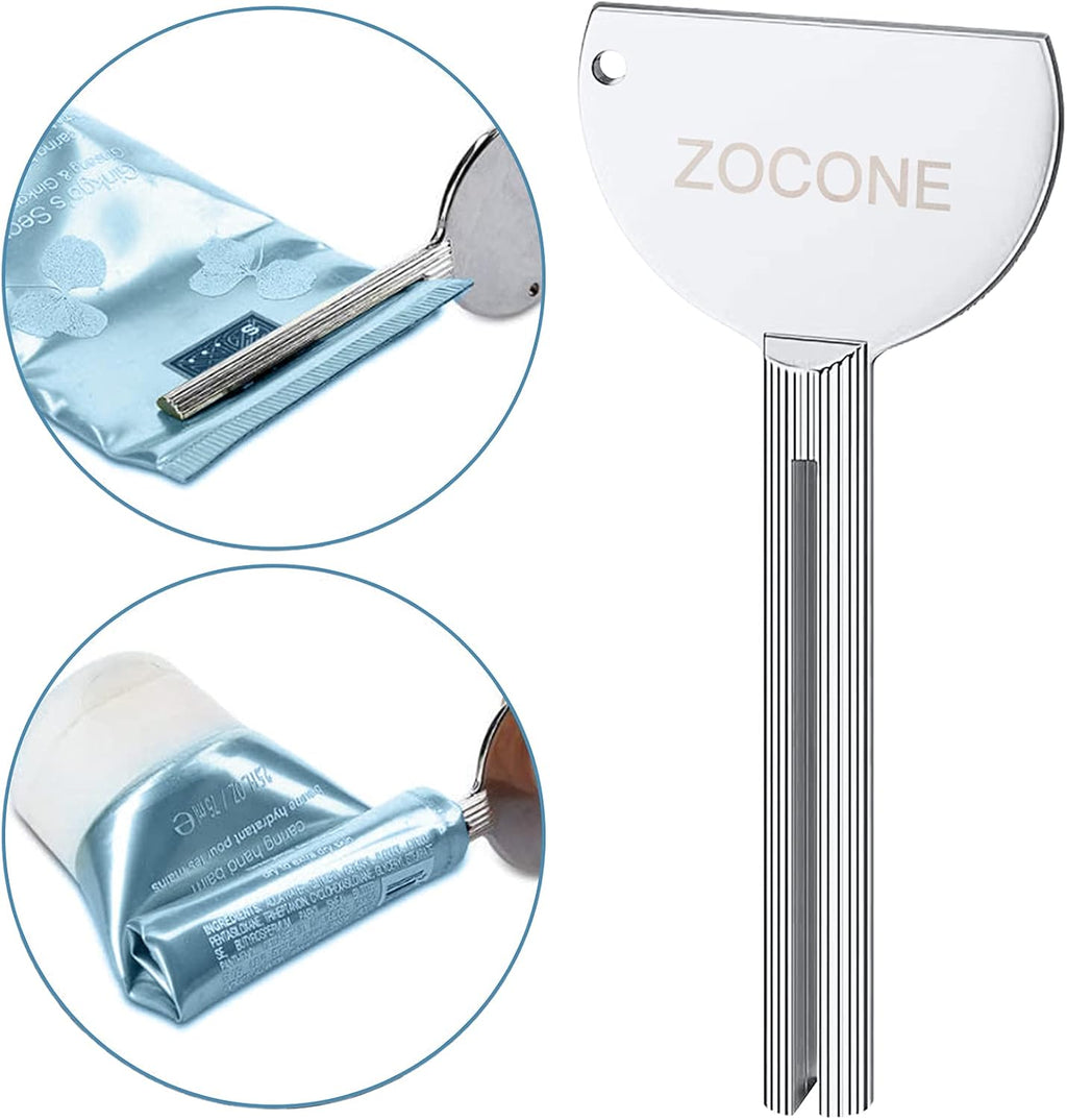 ZOCONE Toothpaste Squeezer, 6pcs Metal Tube Squeezer Key Stainless Steel Toothpaste Roller Tube Wringer for Paint, Cream, Cosmetic and Hair Dye(C)