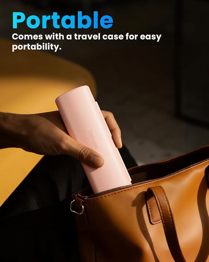 Onlyone Sonic Electric Toothbrush for Adults, Rechargeable Ultrasonic Electric Toothbrush with 8 Brush Heads, Travel Case, Charging Base & Wireless Charging - 5 Modes with Smart Timer