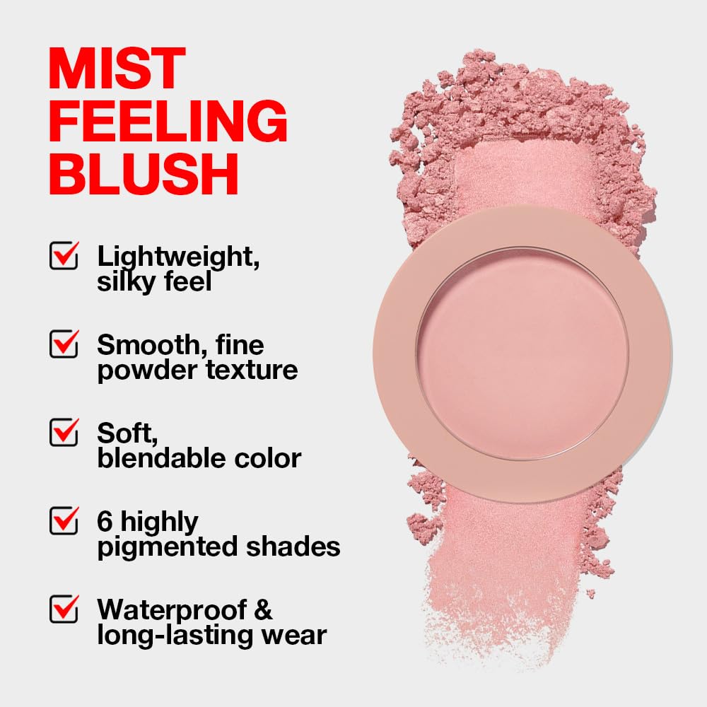 Single Pink Orange Matte Powder Blush Palette Face Makeup, Blush for Looks Younger Cheeks, Monochrome Cream Blushes Lightweight Long Lasting, Blush for Women All Skin Tones Paleta de, 05