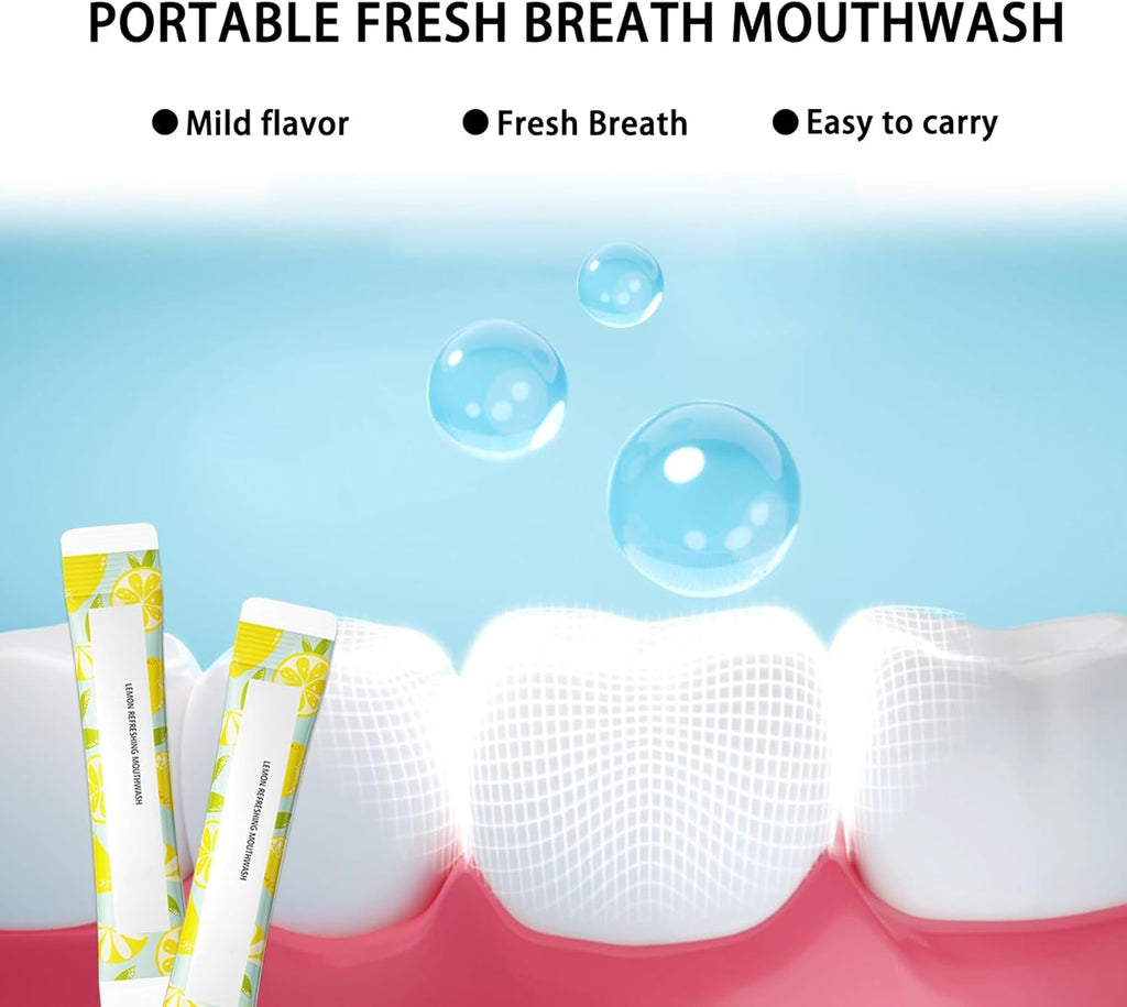 60PCS Travel Size Mouthwash,Portable Mini Mouthwash,Long-Lasting Freshness Travel Mouth Wash for Oral Care A26