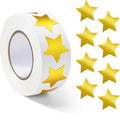 1000 PCS Star Stickers for Kids,1 inch Holographic Star Stickers for DIY, Crafts, Behavior Chart, Student Planner, School and Classroom Teacher Supplies (Gold-Stamped Star)