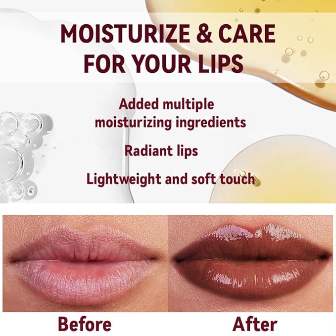 2Pc Butter Lipstick Tinted Lip Balm, Shine Moisturizing Plumper Lipstick for Women, Natural Nourishing Hydrating Lip Gloss Stain for Dry Lips, Lightweight Lip Liner Care Vegan Makeup, 01 & 02