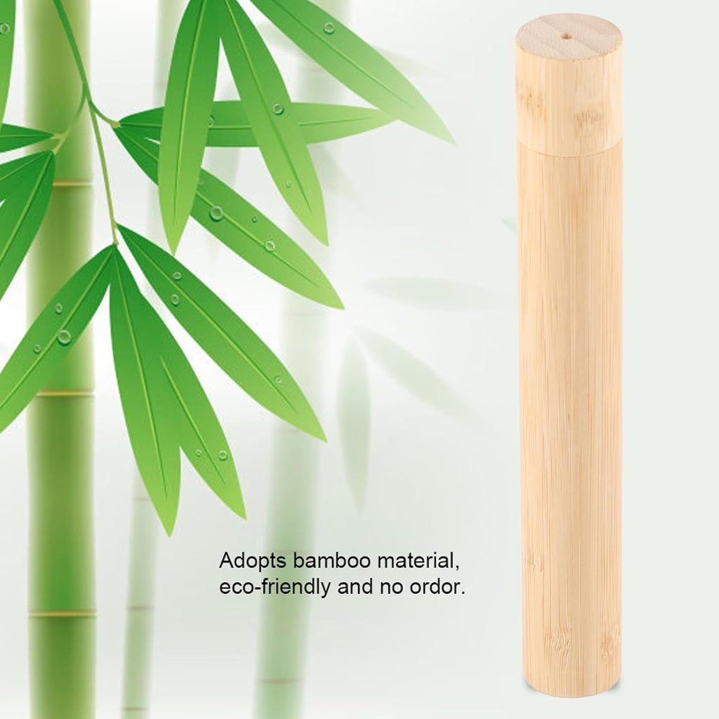 Bamboo Toothbrush Holder, 21×2.8cm Toothbrush Covers, Toothbrushs Holders Travel, Portable, for Traveling, Teeth,