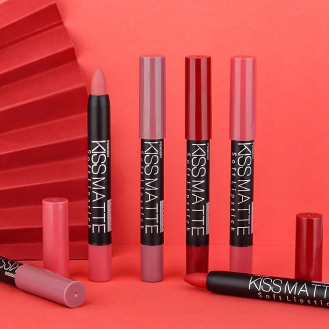 BINGBRUSH Smooth Longwear Lipstick Pack Set, Matte Color Stick Ultimate Lip Crayon for Makeup Collection - Waterproof Velvet Lipgloss Lip Stain (16#)