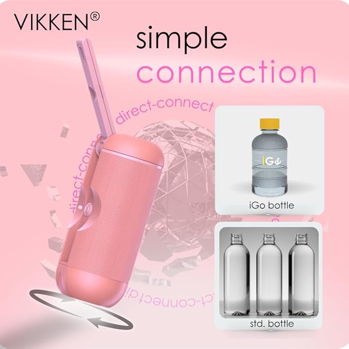 VIKKEN® 250ml iGo X Portable Travel Bidet USB-Type C Rechargeable Electric Mobile Handheld Ultra Strong Water Spray Personal Hygiene Self Care for Women & Men