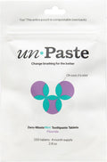 Unpaste Toothpaste Tablets, New Formula, Fluoride Mint, Xylitol Free, Vegan, Plastic Free, Travel-Friendly, Resealable Packet, 250ct, 4 Month Supply
