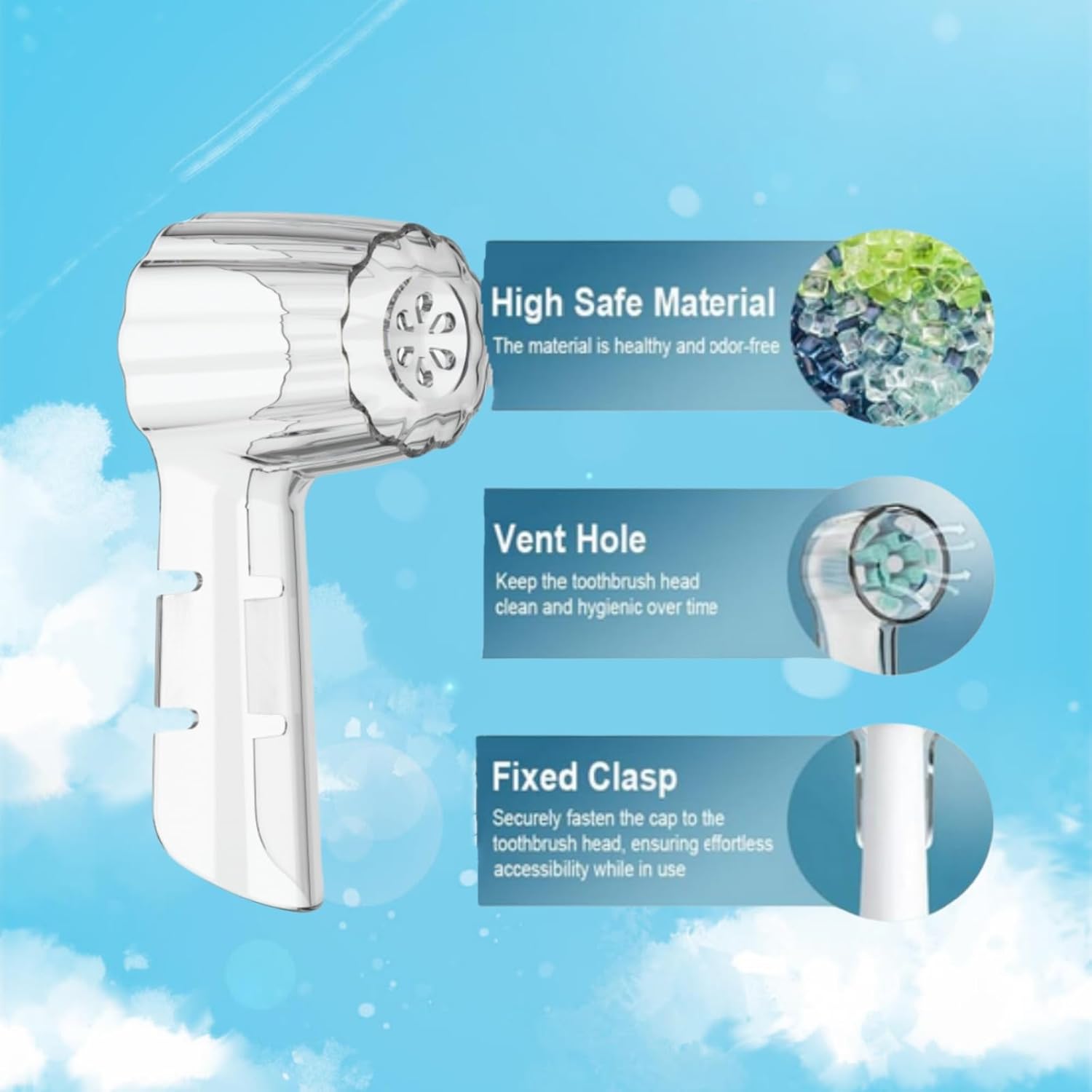 Fit for Oral B Toothbrush Cover Compatible with Oral iO 3|4|5|6|7|8|9|10 Series Electric Toothbrush Head Covers Gentle Care Toothbrush Heads Protector Cap10 Pcs