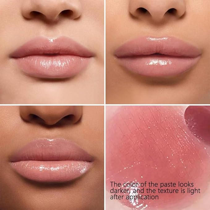 Pink Honey Tinted Lip Stain Lip Balm Lip Gloss Lipstick, Sheer Hydrating Lip Stains Tint, Moisturizing Lip Color for All Skin Tones, Nourishing Lip Balm with a Hint of Natural Black Cherry