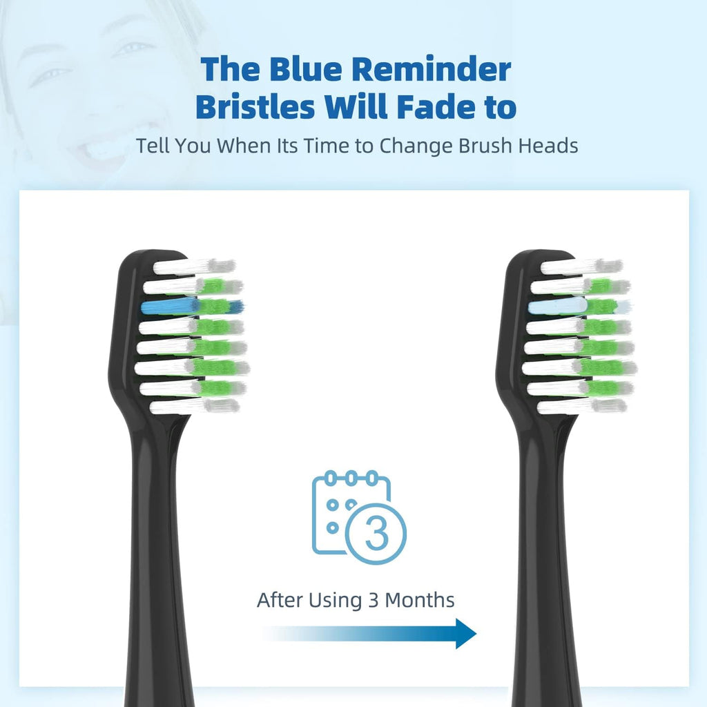 Replacement Toothbrush Heads Fits for Waterpik Complete Care 9.0 (CC-01), Care 5.0 (WP-862) Sonic Electric Tooth Brush Refill(8-pc), Pisonicleara