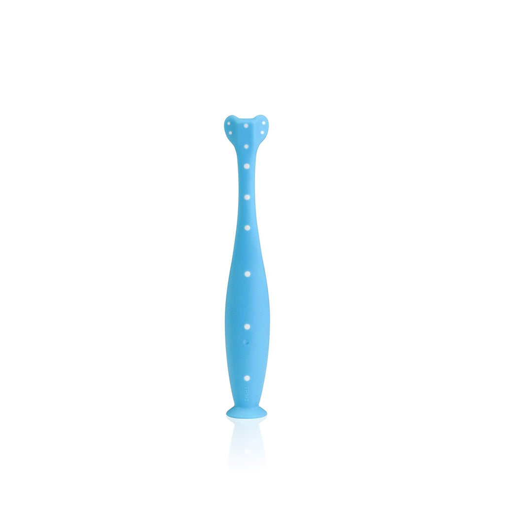 Frida Baby Triple-Angle Toothhugger Training Toddler Toothbrush | Toddler Toothbrush 2 Years and Up, Cleans All Sides at Once | Blue