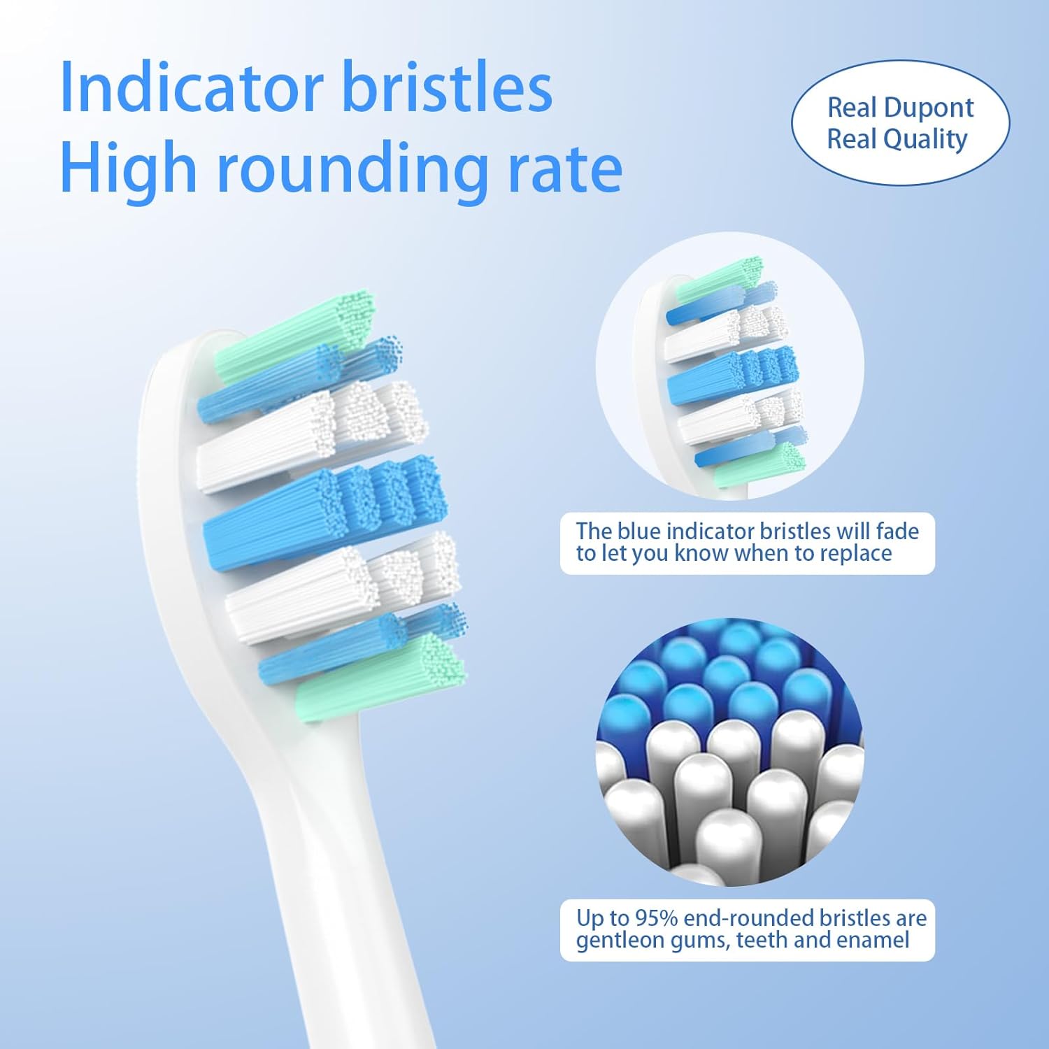 Replacement Toothbrush Heads for Philips Sonicare Replacement Heads, Electric Replacement Brush Head Compatible with Phillips Sonicare Electric Toothbrushes, 6 Pack