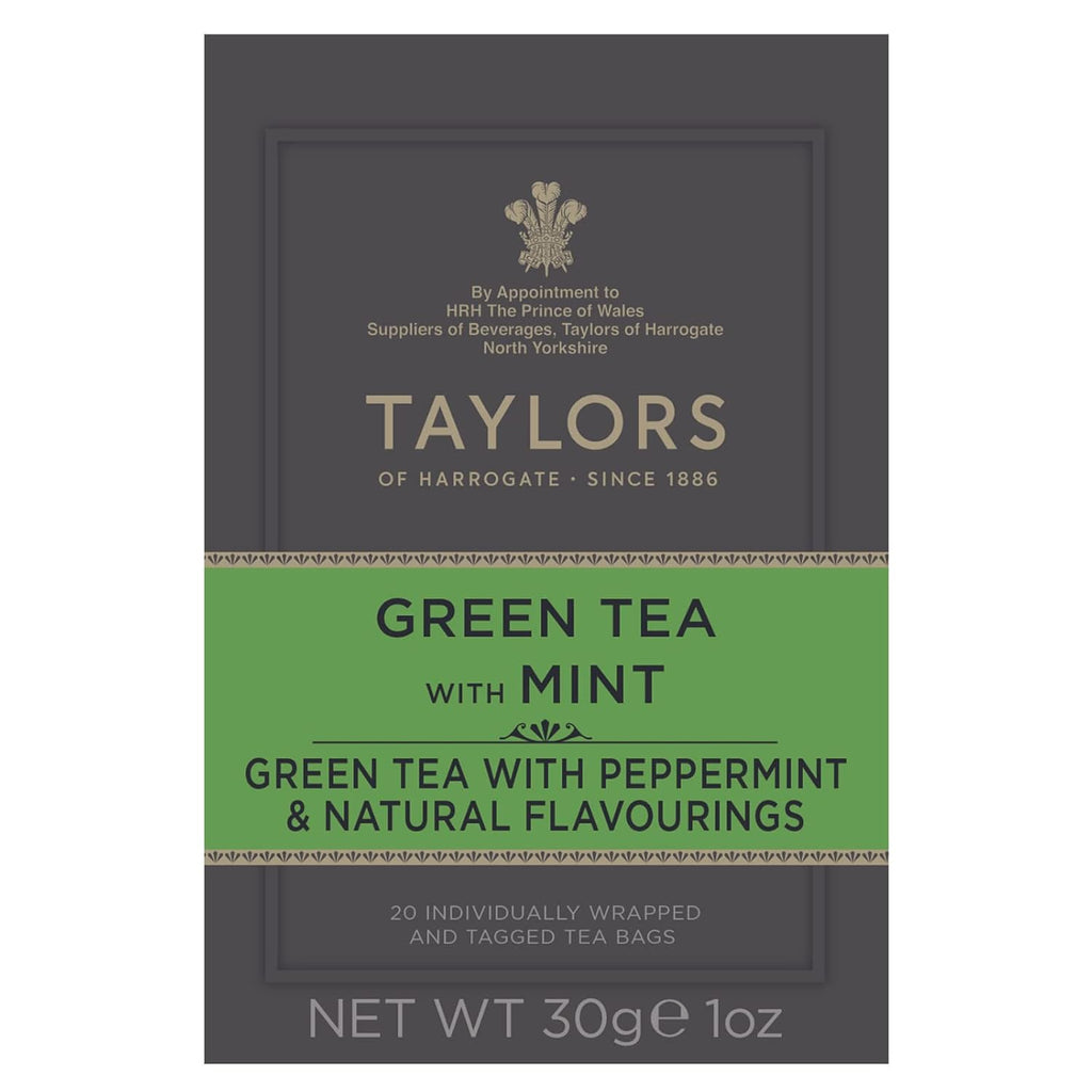 Taylors of Harrogate Green Tea with Mint, 20 Count (Pack of 1)