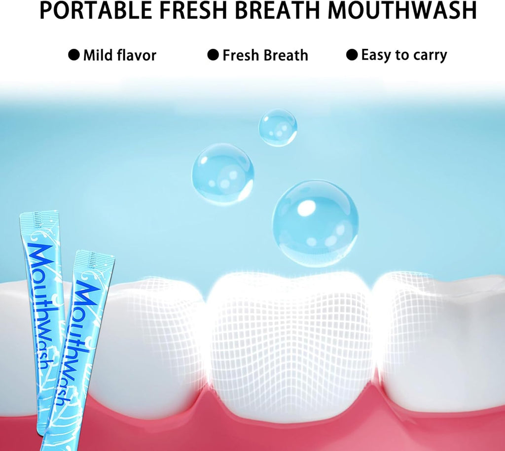 60PCS Travel Size Mouthwash,Portable Mini Mouthwash,Long-Lasting Freshness Travel Mouth Wash for Oral Care A14