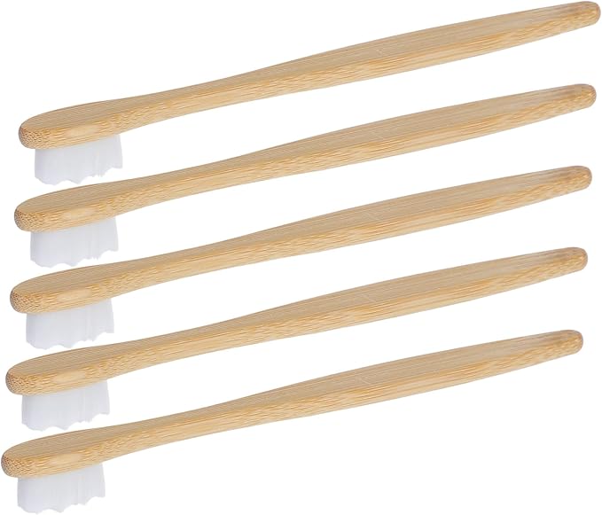 GANAZONO 5pcs Adult Toothbrushes Soft Bristles Gentle Sensitive Gums Lightweight Portable Minimalist Round-Head Design for Comfortable Daily Oral Care