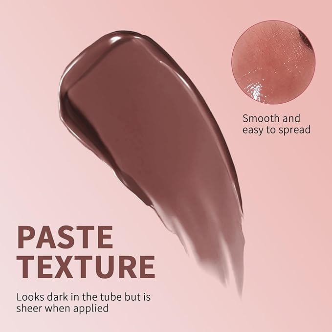 2PCS Honey Lipstick Tinted Lip Balm - Sheer Hydrating Lipstick for All Skin Tones - Moisturizing Lip Color, Nourishing Lip Balm with a Hint of Natural Black Cherry Tint (2Pcs Nude Honey)