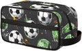 Soccer Ball Boys Travel Toiletry Bag Waterproof Wash Bag Shower Shaving Bag Cosmetic Organizer Makeup Bag Portable Toiletries Accessories for Women Men