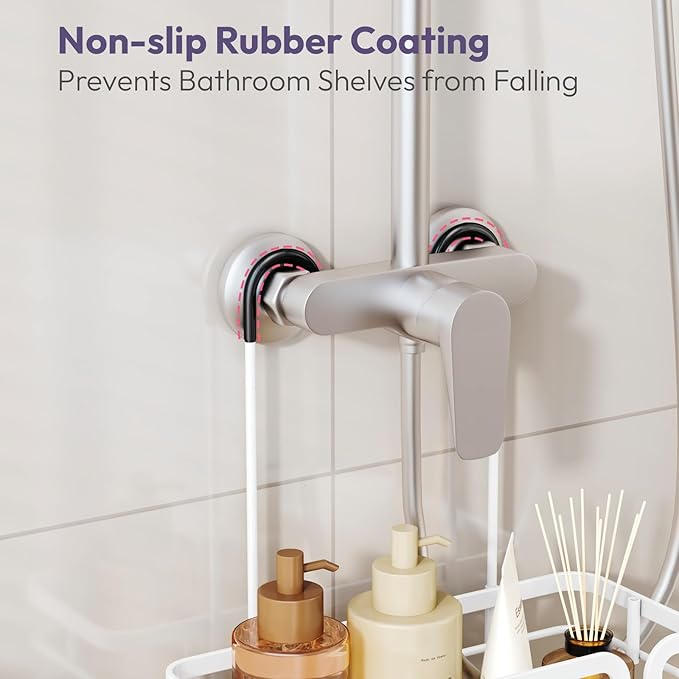 SWTYMIKI Shower Caddy Hanging Organizer - Over the Door Shower Caddy with Soap Holder, 11 Hooks, 2 Installation Ways, Stainless Steel Rustproof Bathroom Organizer, Black