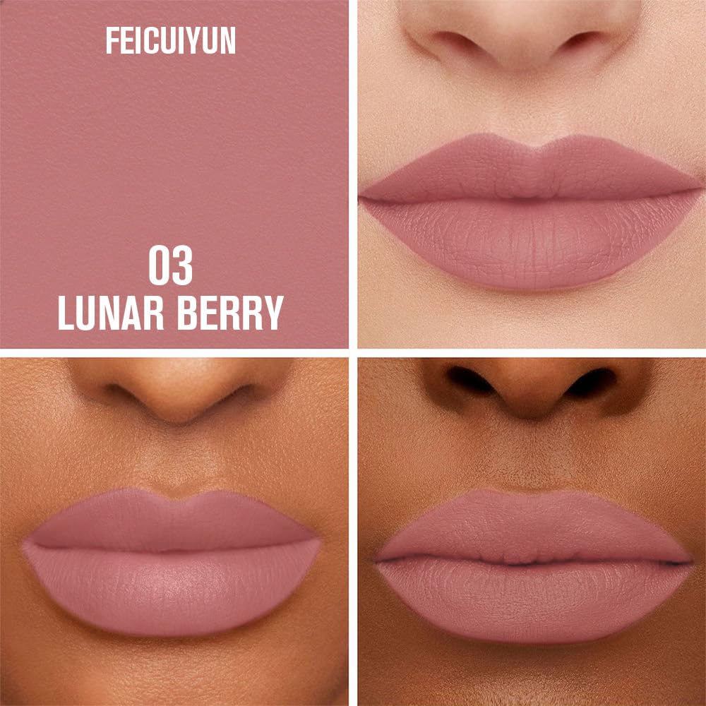 Matte Calligraphy Liquid Lip Liner Lipstick Pencil, Lunar Berry Long-Lasting Transfer-Proof Lip Stain, Lightweight Lipstick, Sheer Buildable Color, Fades to a Natural Wash of Colors