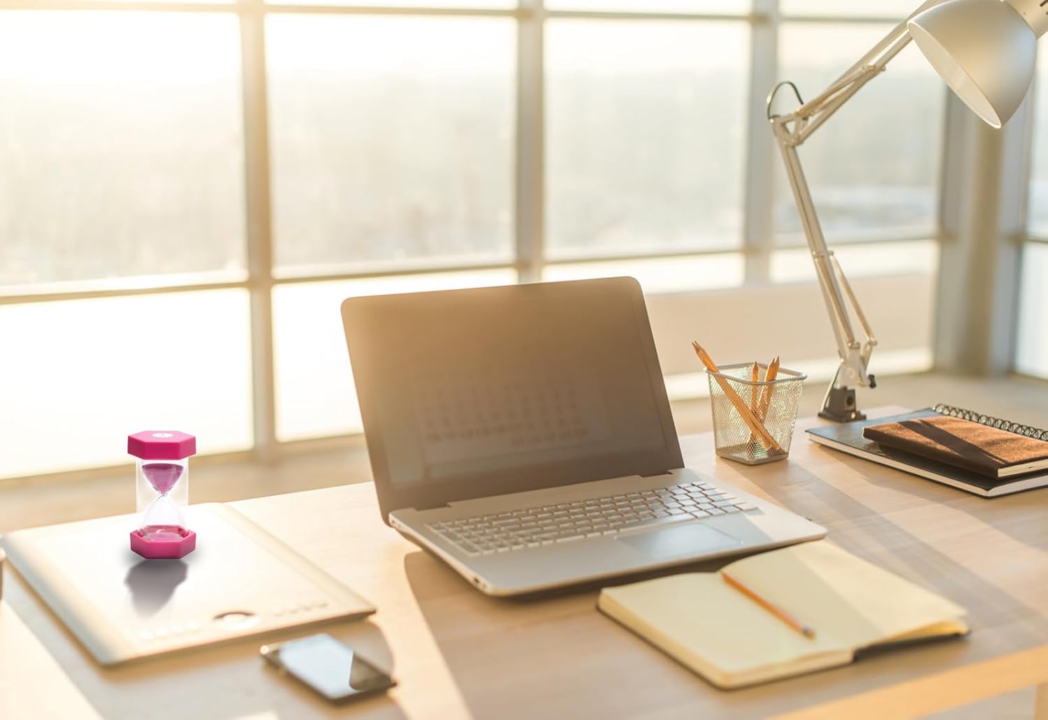 10 Minutes Sand Timer, Hourglass Timer, Sand Clock for Kids, Colorful Sand Watch, Sandglass Timer, Visual Timer for Home Office Kitchen Decor (Pink)