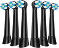 6 Count IO Replacement Heads Compatible with Oral B IO 2/3/4/5/6/7/8/9/10 Series Electric Toothbrushes, Medium Softness Brush Heads Compatible with Oral B iO for Teeth and Gums Care (Black)