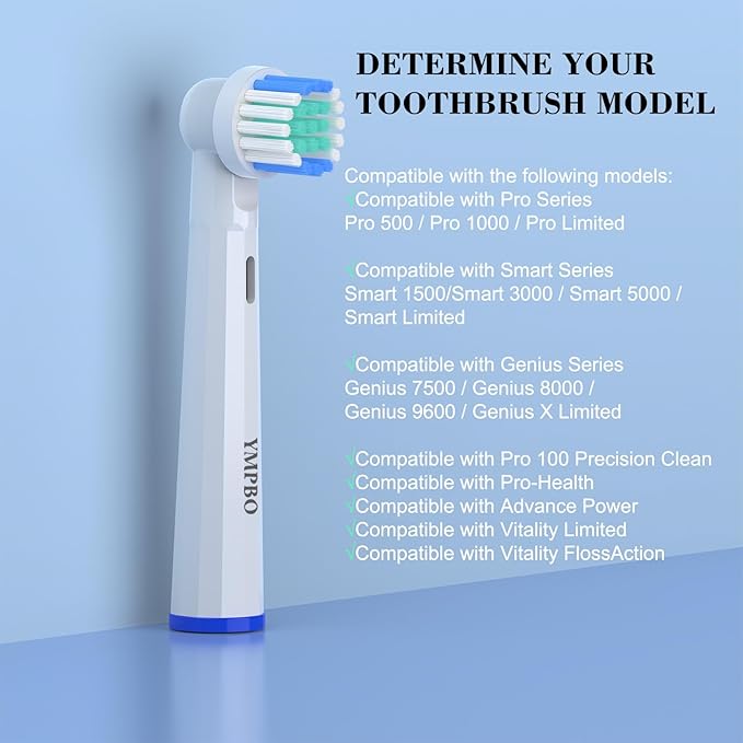 Replacement Heads Compatible with Oral B Braun Electric Toothbrush, 10 Pack Toothbrush Head Refill, EB17A
