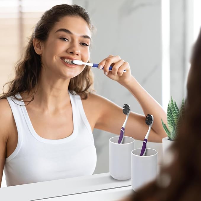 GuruNanda Butter on Gums Charcoal Toothbrush - 8,000+ Softex Bristles for Sensitive Teeth & Gums, Aids in Teeth Whitening, Extra Soft (2 Count)