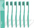 V-Cut Orthodontic Toothbrush (Mint) x 6Units – Medium Bristles, Ergonomic, Travel-Friendly Manual Toothbrush for Adults